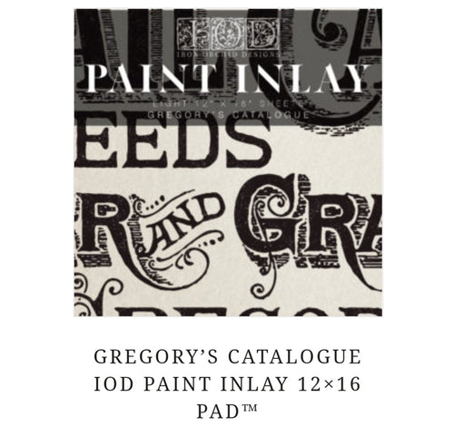 Gregory's catalogue paint inlay