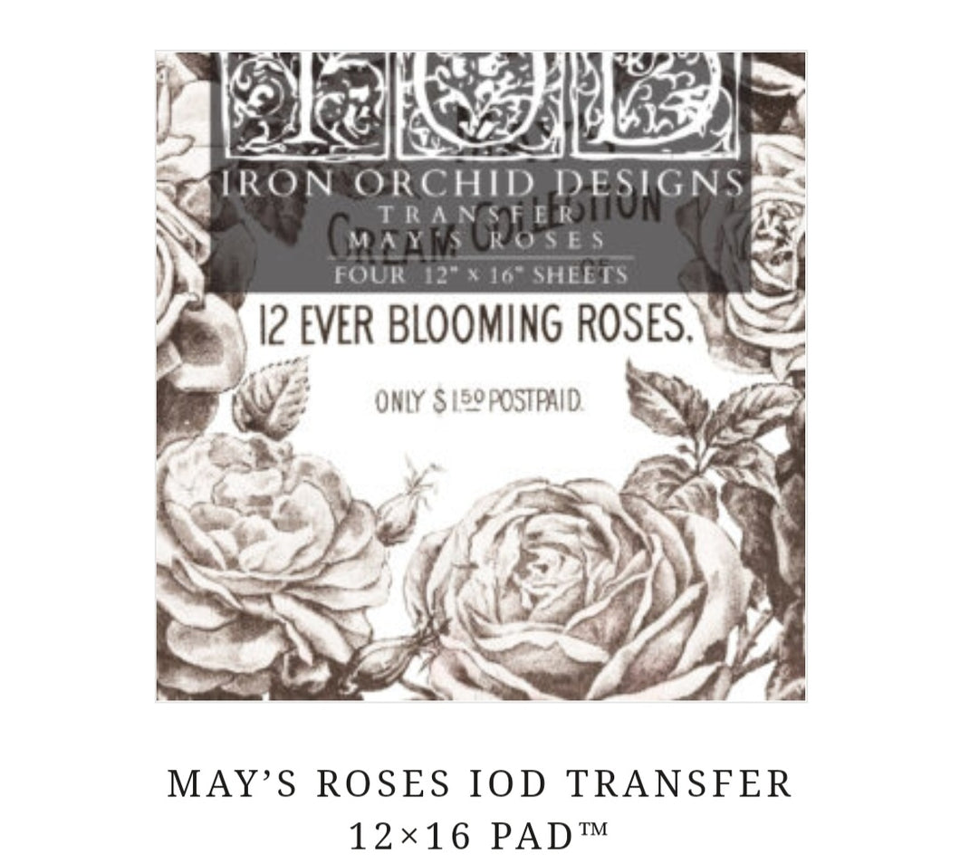 12 ever bloomimg roses transfer