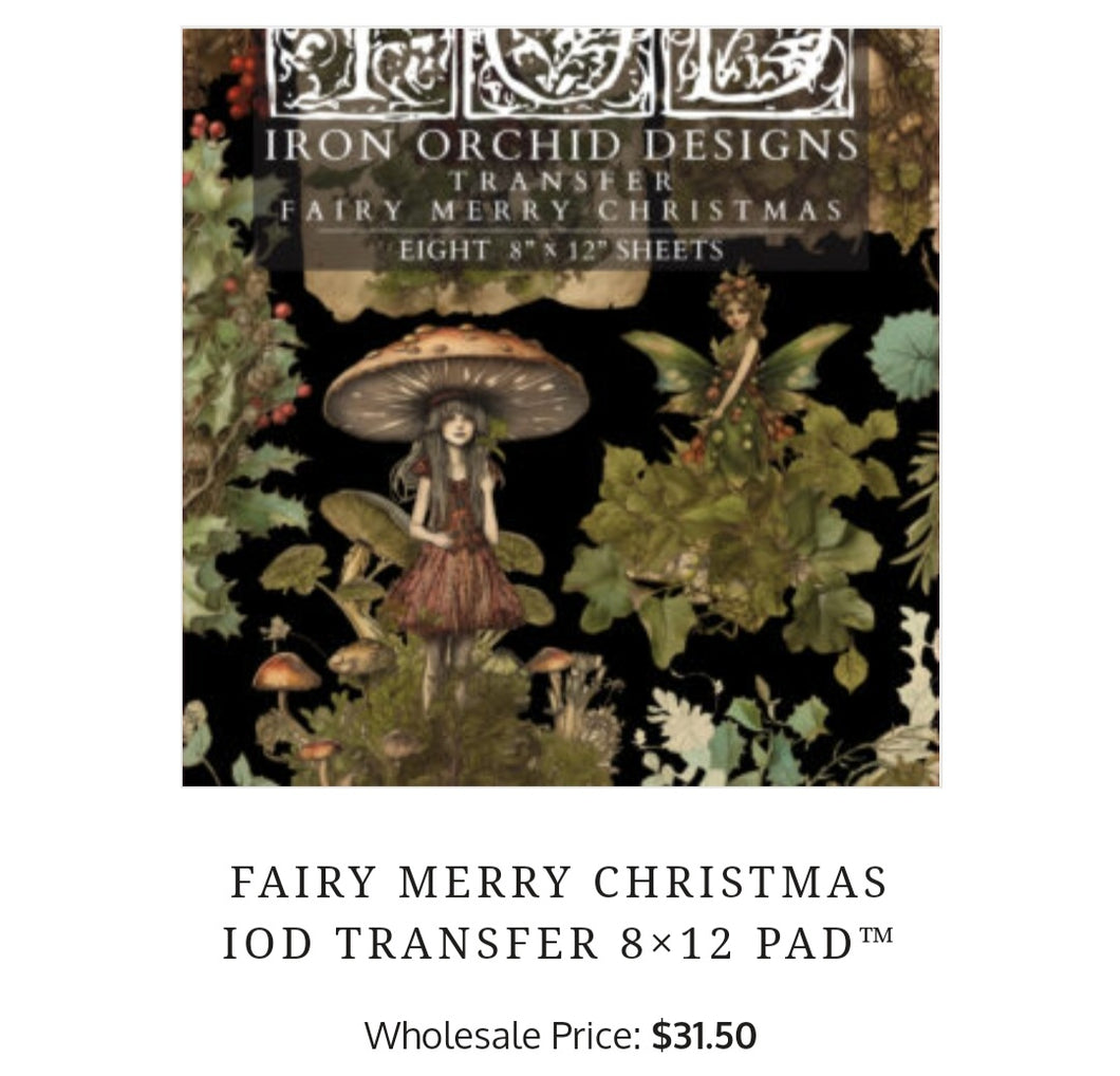 Fairy merry Christmas transfers