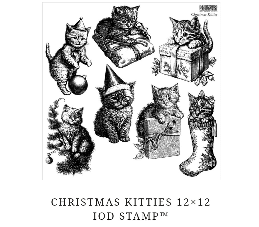 Christmas kitties stamp