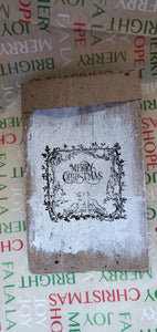 Christmas stamped bags (bag only)