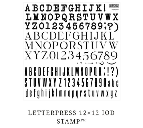 Letterpress 12x12 stamp
